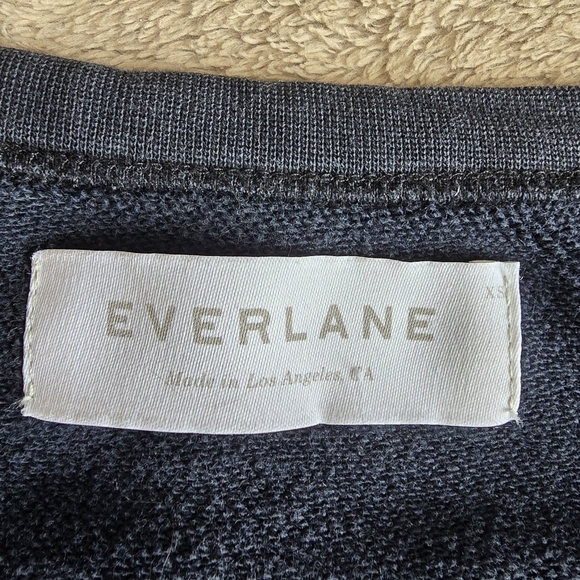 Everlane French Terry crew neck sweatshirt navy blue size XS - Picture 11 of 12